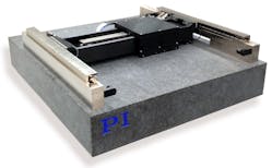 Figure 3: The A-322 planar XY air bearing stage also provides 1 degree of Theta-Z motion, ideal for small corrections, for example when a workpiece and a camera or laser system need to be aligned. Straightness and flatness of motion are exceptional and the granite base provides excellent temperature stability.