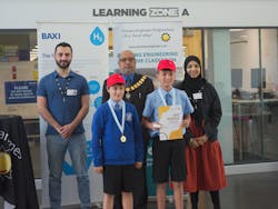 Aisha Siddique, a Mechanical Engineer degree apprentice at Baxi (far right), sees great value in programs which introduce students to engineering at a young age.
