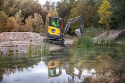 Adoption of construction equipment, like the Volvo CE ECR25 Electric excavator, is growing due to the many benefits offered by such machines such as lower operating costs. Adoption of construction equipment, like the Volvo CE ECR25 Electric excavator, is growing due to the many benefits offered by such machines such as lower operating costs.