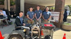 Electrical engineering students at MSOE showcase their tractor which was converted to electric power. Electrical engineering students at MSOE showcase their tractor which was converted to electric power.