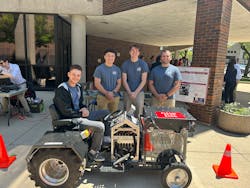 Electrical engineering students at MSOE showcase their tractor which was converted to electric power. Electrical engineering students at MSOE showcase their tractor which was converted to electric power.