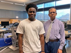 Omar Shaheed (left) is one of the first six students to select the new mechatronics major at South Carolina State. Dr. Hasanul A. Basher (right), a professor for the program, anticipates further growth for the mechatronics major in the near future.