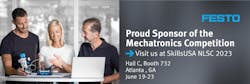 Festo is once again supporting the SkillsUSA Mechatronics Competition which aims to help train the future technical workforce. Festo is once again supporting the SkillsUSA Mechatronics Competition which aims to help train the future technical workforce.