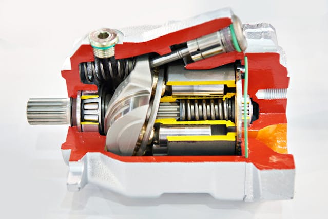 A pump's mechanical/hydraulic efficiency is determined by dividing the theoretical torque required to drive it by the actual torque required to drive it A pump's mechanical/hydraulic efficiency is determined by dividing the theoretical torque required to drive it by the actual torque required to drive it