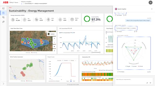 The Genix Copilot user interface is designed to help provide users with easier to understand insights on their operations to help with sustainability and productivity improvements.