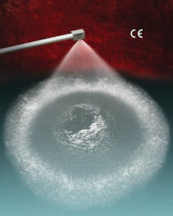 The 1/2 NPT HollowStream spray nozzle creates a uniform distribution of liquid in a ring pattern with medium to large droplets. The 1/2 NPT HollowStream spray nozzle creates a uniform distribution of liquid in a ring pattern with medium to large droplets.