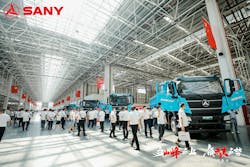 SANY recently unveiled a range of dump trucks with hybrid powertrains, composite bodies and more to meet growing demand for new energy vehicles.