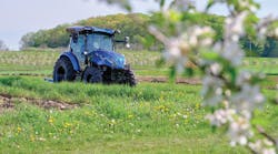 The T4 Electric Power utility tractor from New Holland Agriculture provides noise and emissions-free operation.
