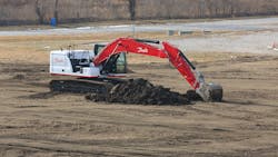 Danfoss will convert an electric excavator to use its Dextreme Max system and demonstrate how improving hydraulic systems can aid emissions reduction efforts. Note: The pictured excavator is a representation of the machine type Danfoss plans to convert, not the actual machine. Danfoss will convert an electric excavator to use its Dextreme Max system and demonstrate how improving hydraulic systems can aid emissions reduction efforts. Note: The pictured excavator is a representation of the machine type Danfoss plans to convert, not the actual machine.