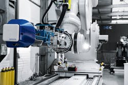 The high-tech gripper system on the BEC articulated arm robot includes electric actuators from Festo which ensure a firm yet gentle hold when inserting coils.