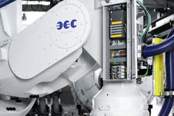 The servo drive for Festo electric actuators is mounted on the robot instead of the gripper system, reducing complexity and space claim. The servo drive for Festo electric actuators is mounted on the robot instead of the gripper system, reducing complexity and space claim.