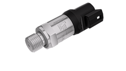 The KM industrial pressure transducer is available in pressure range options of up to 14,500 psi (1,000 bar). The KM industrial pressure transducer is available in pressure range options of up to 14,500 psi (1,000 bar).