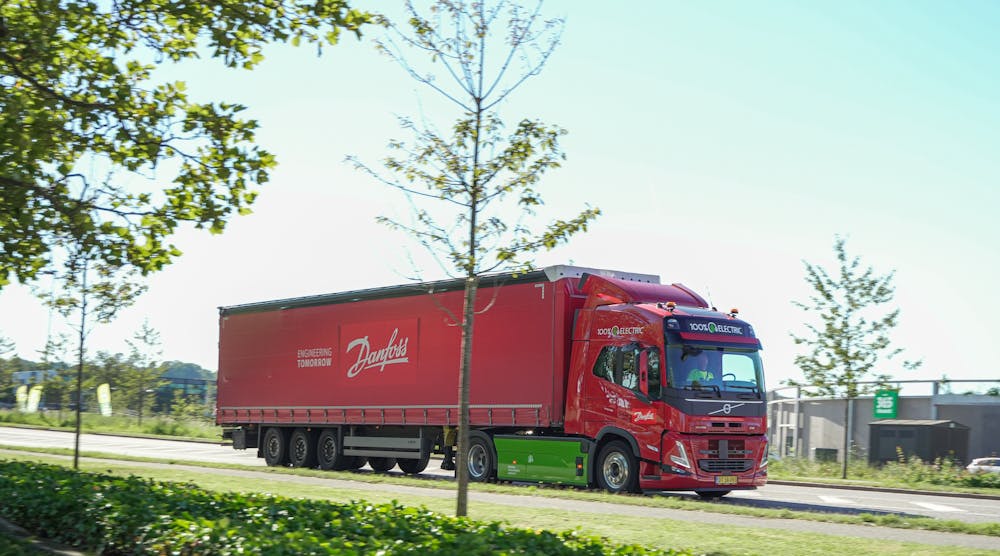 Nine Volvo electric trucks equipped with Danfoss technology will operate on a designated route between the company&apos;s sites in Denmark.