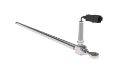 A heavy-duty stainless-steel version of the Rota linear position sensor ensures durability when used in high-vibration environments. A heavy-duty stainless-steel version of the Rota linear position sensor ensures durability when used in high-vibration environments.