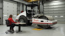 Danfoss is researching and developing autonomous systems for a range of off-highway equipment such as soil compactors (pictured) which present a good use case for autonomy due to the defined number of tasks these machines do.
