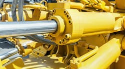 Hydraulic components on heavy machinery