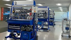 Training stations will provide hands-on learning opportunities at the new Bosch Rexroth Hydraulics Training Center. Training stations will provide hands-on learning opportunities at the new Bosch Rexroth Hydraulics Training Center.