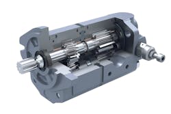 Removing engines from machines requires use of quieter components, such as the pictured low-noise gear pump from Danfoss. Removing engines from machines requires use of quieter components, such as the pictured low-noise gear pump from Danfoss.