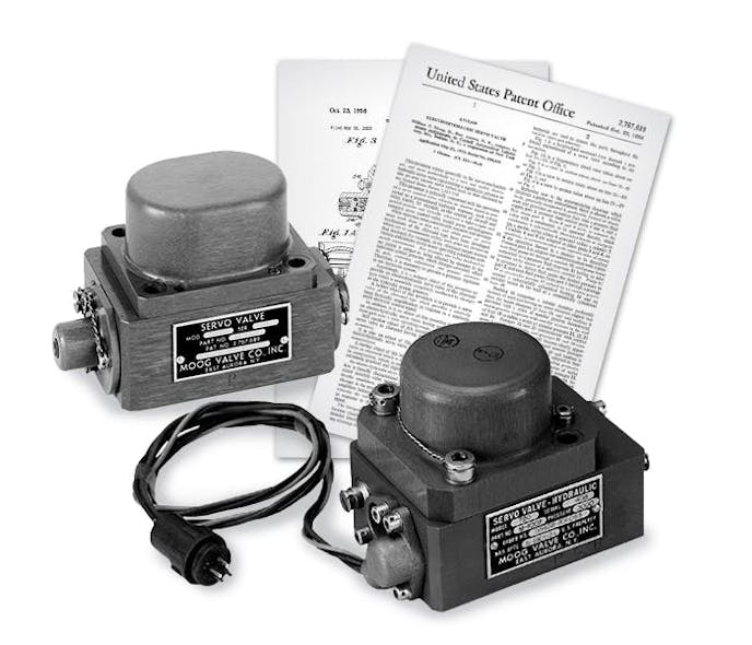 Moog was formed in 1951 with the invention of the company&apos;s servo valve, an electrically operated valve capable of controlling hydraulic fluid for motion control applications where precision is critical.