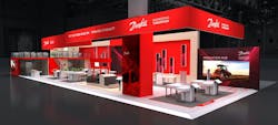 The Danfoss booth at Agritechnica showcased a range of hydraulic, electrification, autonomy and other solutions for agricultural equipment. The Danfoss booth at Agritechnica showcased a range of hydraulic, electrification, autonomy and other solutions for agricultural equipment.