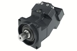 The H1F fixed bent axis hydraulic motor features a power-dense compact design which can help save installation space in mobile machinery. The H1F fixed bent axis hydraulic motor features a power-dense compact design which can help save installation space in mobile machinery.