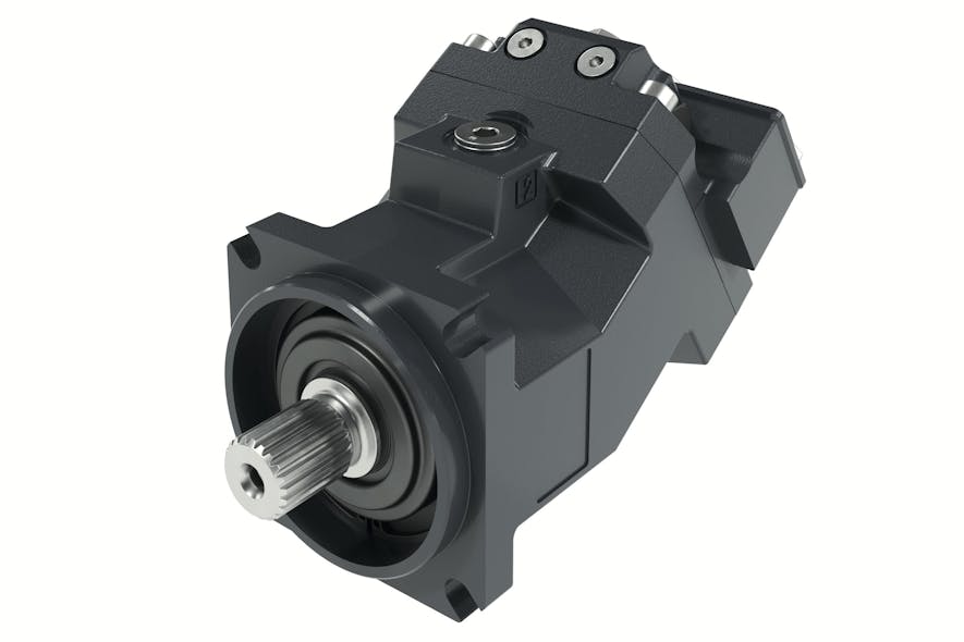 The H1F fixed bent axis hydraulic motor features a power-dense compact design which can help save installation space in mobile machinery.