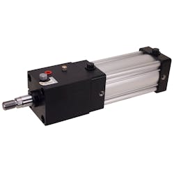 The 4MAP pneumatic cylinder, an all-purpose and light weight device, can be paired with an electric motor to more accurately move heavy loads into a designated area. The 4MAP pneumatic cylinder, an all-purpose and light weight device, can be paired with an electric motor to more accurately move heavy loads into a designated area.