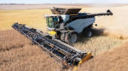 The new CR11 combine includes various automated systems to help improve productivity and efficiency during harvesting. The new CR11 combine includes various automated systems to help improve productivity and efficiency during harvesting.