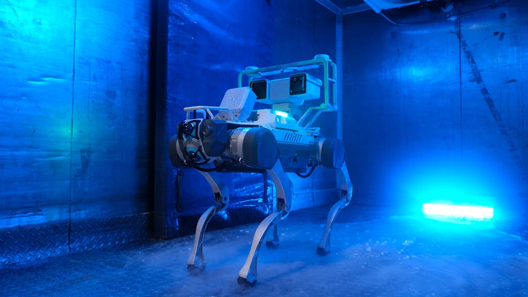 Use of advanced sensor systems enable the X30 quadruped robot to maneuver through various types of environments, no matter the light conditions.