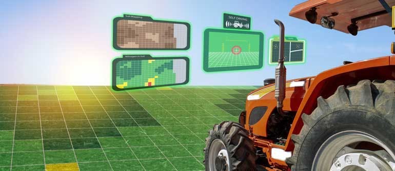 GPS and mapping technologies help direct autonomous agricultural equipment and ensure tasks are completed as desired.
