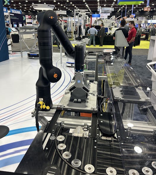 A range of robotic solutions were on display during Automate, many of which incorporate fluid power and electronic motion control technologies.