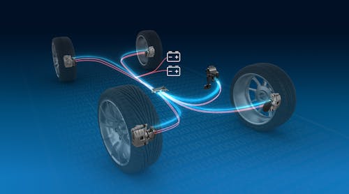 A brake-by-wire system sends electric signals to control braking