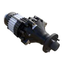 The HGMe is an electrified version of Hydro-Gear's HGM hydraulic wheel motor which utilizes the same hydraulic geartrain but with a brushless DC motor attached. The HGMe is an electrified version of Hydro-Gear's HGM hydraulic wheel motor which utilizes the same hydraulic geartrain but with a brushless DC motor attached.