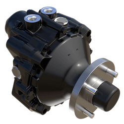 Despite the move to electric options, many OEMs are still looking for hydraulic drive technologies such as Hydro-Gear&apos;s pictured HGM fixed-displacement axial piston motor, because of their familiarity with the technology and electric alternatives not suiting all applications.