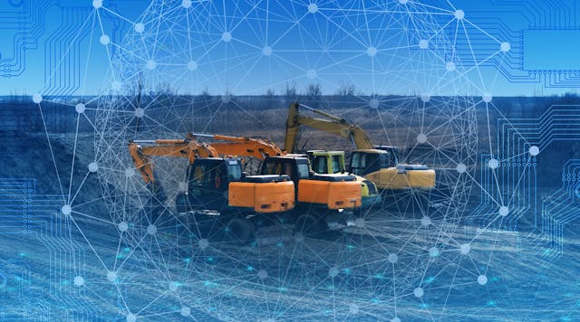 visualization of IoT and connectivity of heavy machinery