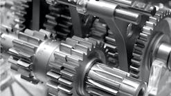 close up of industrial geared components