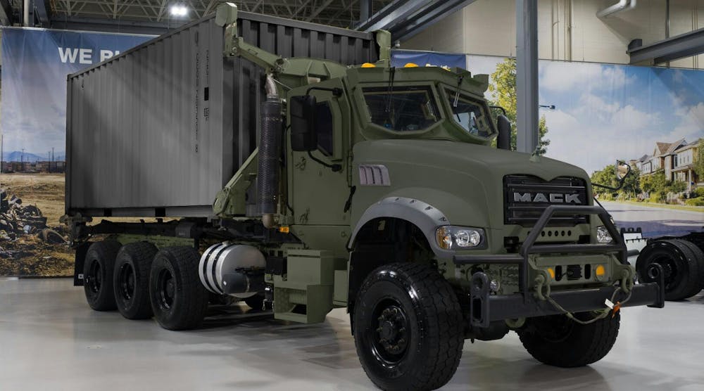 The Mack Defense Common Tactical Truck prototype is equipped with BAE Systems&apos; Gen3 electric propulsion system to help provide more efficient operation.