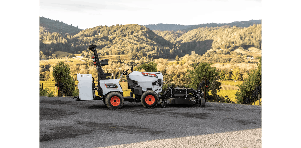 The AT450X is an autonomous and electric articulating tractor which uses artificial intelligence to learn its work environment to ensure safe operation.