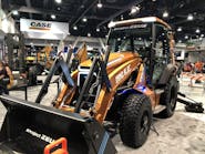 CASE CE electric backhoe loader at CONEXPO 2020