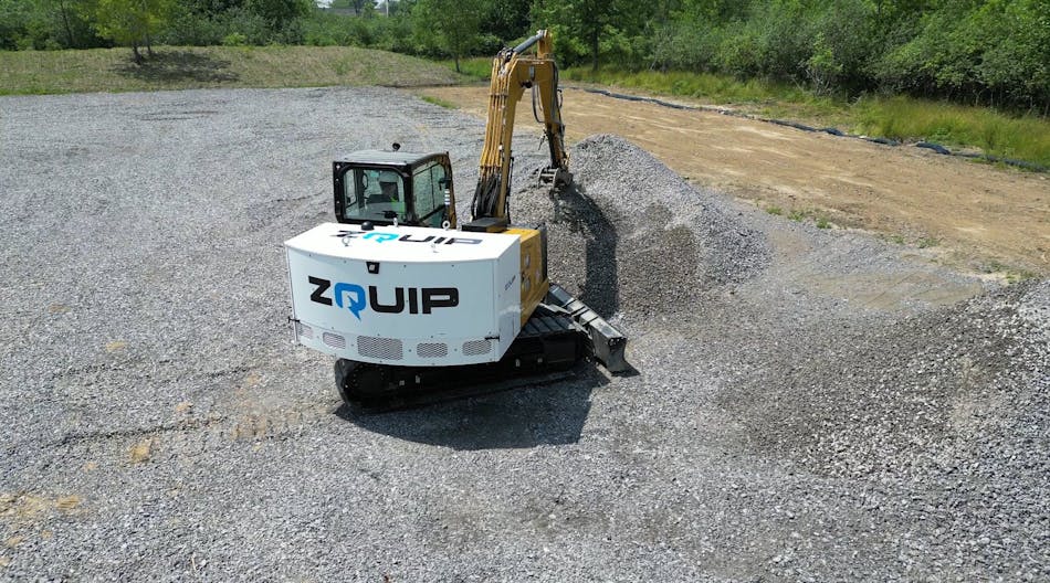 Working Excavator Converted to ZQuip