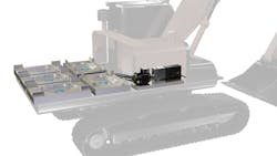 Moog's ZQuip comes with a conversion kit that includes a battery harness, electric motor and thermal management technology to enable electric operation of excavators and other construction equipment. Moog's ZQuip comes with a conversion kit that includes a battery harness, electric motor and thermal management technology to enable electric operation of excavators and other construction equipment.