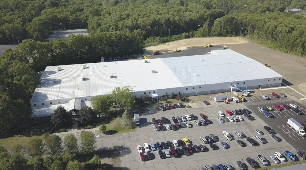 An aerial view of Helios Technologies&apos; expanded Hydraulics Manifold Solutions Center of Excellence in Indiana.