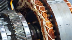 a closeup of the copper wiring in an electric motor a closeup of the copper wiring in an electric motor