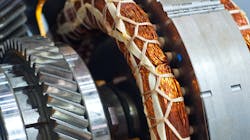 a closeup of the copper wiring in an electric motor a closeup of the copper wiring in an electric motor