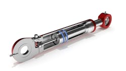 Sensors embedded into hydraulic cylinders, such as the one pictured from Rota Ltd., can help provide position or other data which can be used to enhance the cylinder&apos;s performance.
