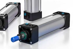 Linear actuators are available in a variety of types, such as the pictured pneumatic version, offering a solution for a range of applications.