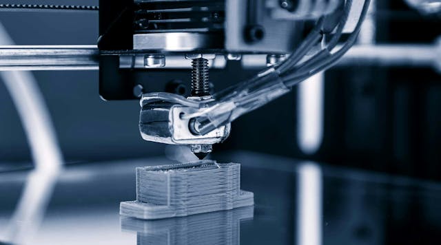 close up of 3D printing