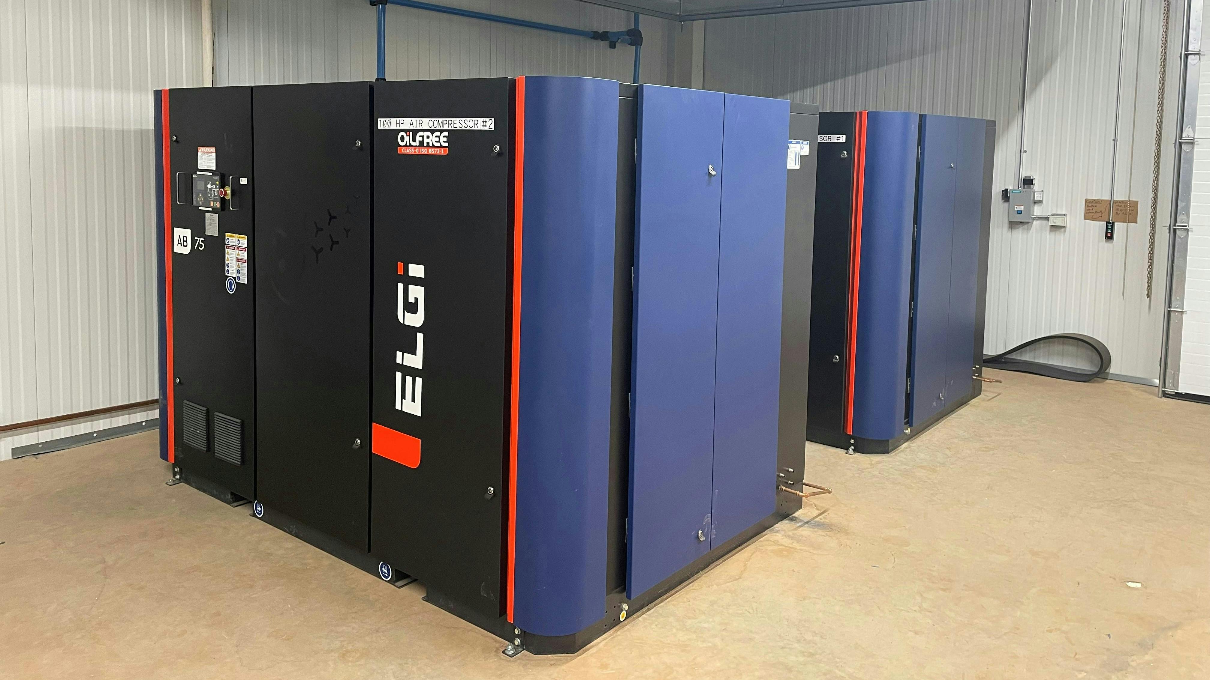 Oil-free air compressors use other methods for lubrication of components