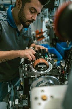 Assembly of ebm-papst industrial drive technology at the company's facility in Lauf an der Pegnitz, Germany, which will become part of the Siemens Xcelerator portfolio. Assembly of ebm-papst industrial drive technology at the company's facility in Lauf an der Pegnitz, Germany, which will become part of the Siemens Xcelerator portfolio.