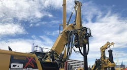 Construction equipment with hydraulics on display at CONEXPO